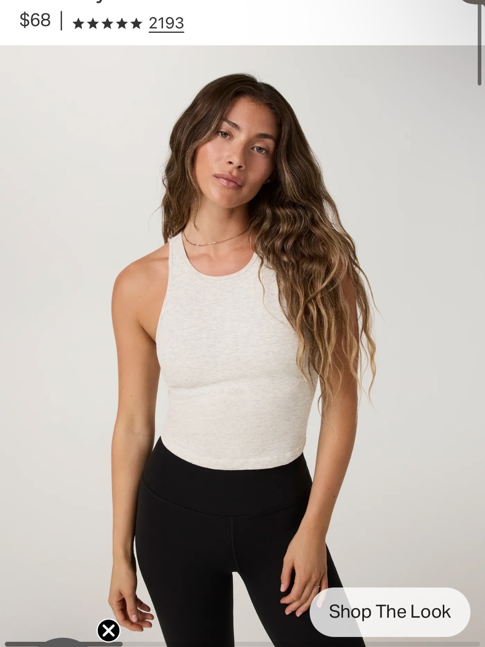 Vuori Ribbed High-Neck Cropped Tank